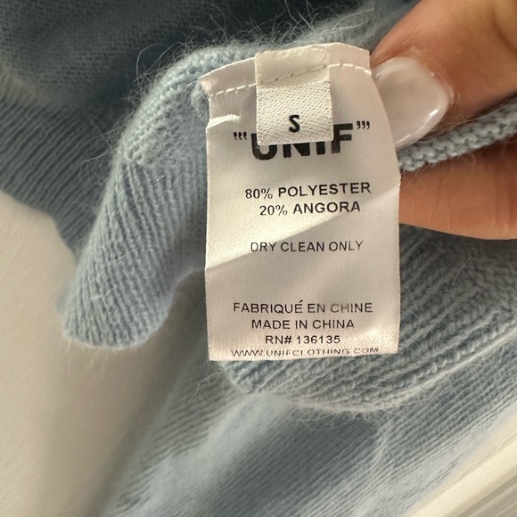 NWT UNIF Blue Button Sweater - Picture 4 of 8